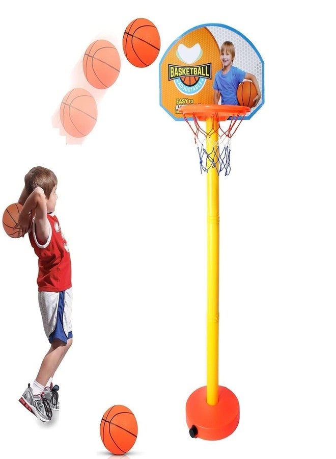 Raming Fox Kids Basketball Set with Adjustable Stand, 5 Height Levels from 56 to 178 cm, Indoor Outdoor Sports Toy with Ball - Image 5
